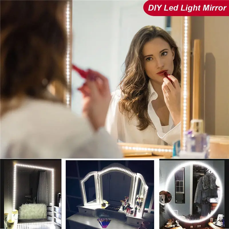 

LED Vanity Mirror Light Kit,16.4 ft,S shape LED Strip Lights for Vanity Mirror with Lights Dimmer&Power Supply,freely bendable