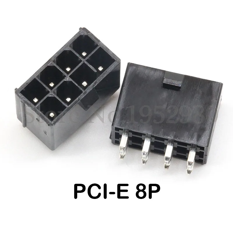 20 комплектов 4 2 мм коннектор для ПК Компьютерная видеокарта PCI E GPU 8Pin 5557 прямой