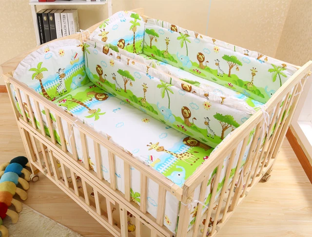Multifunctional Solid Wood Twin Baby Crib Newborn Infant Bed Environmental Cribs For Twins Babies Cradle Multifunctional Solid Wood Twin Baby Crib Newborn Infant Bed Environmental Cribs For Twins Babies Cradle
