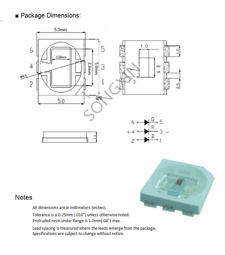 5050 rgb-0.6w pdf