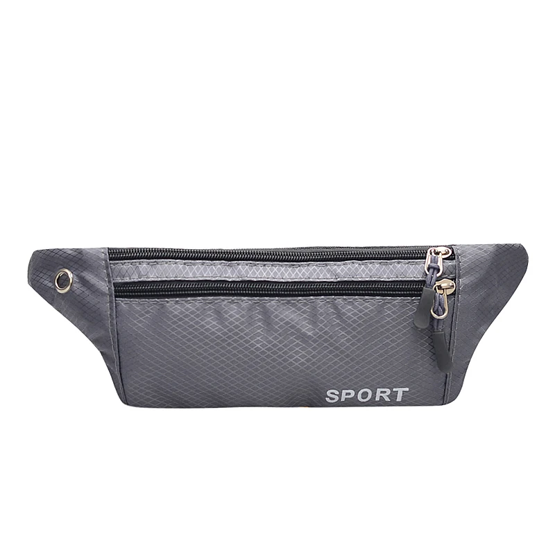 

New pockets ladies blue green pockets unisex belt bag black waterproof pockets sports fashion mobile phone bag high quality