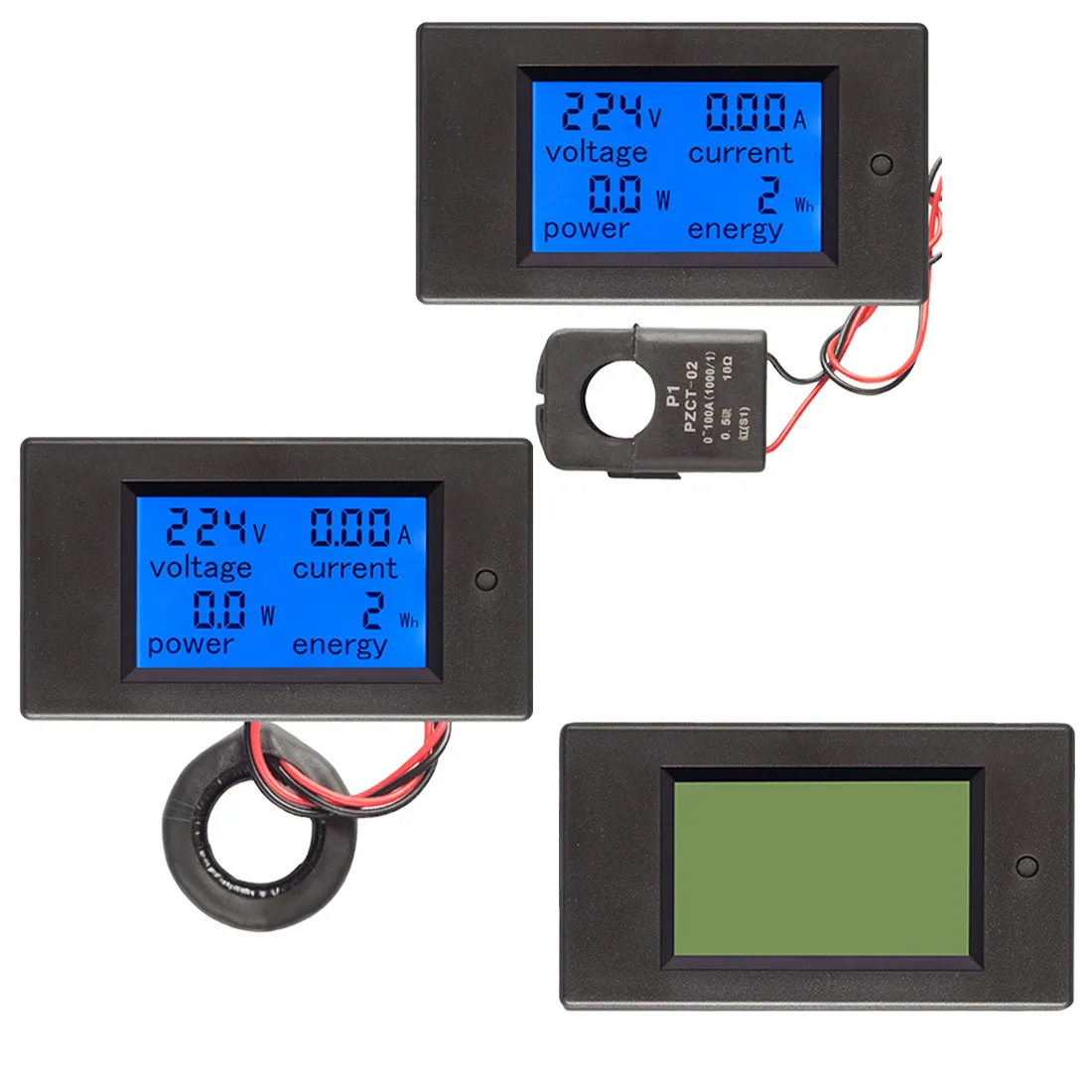 100A/80~260V Power Energy Voltmeter Ammeter Watt Current Amps Volt Meter LCD Panel Monitor AC Voltage Meters