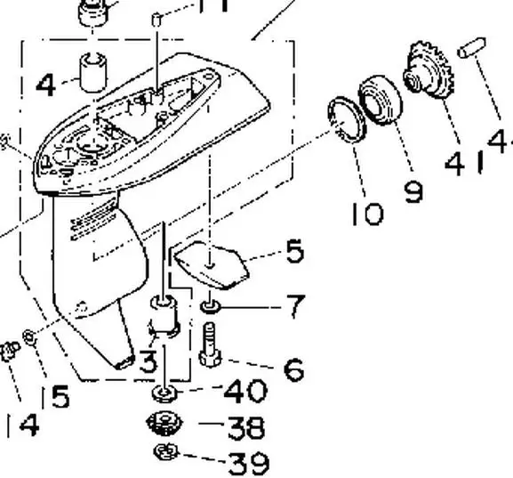 6L5-45551-00 6L5-45551 Лодочный Мотор шестерня для Yamaha F2.5 3MH 3g 3L 3S подвесной двигатель