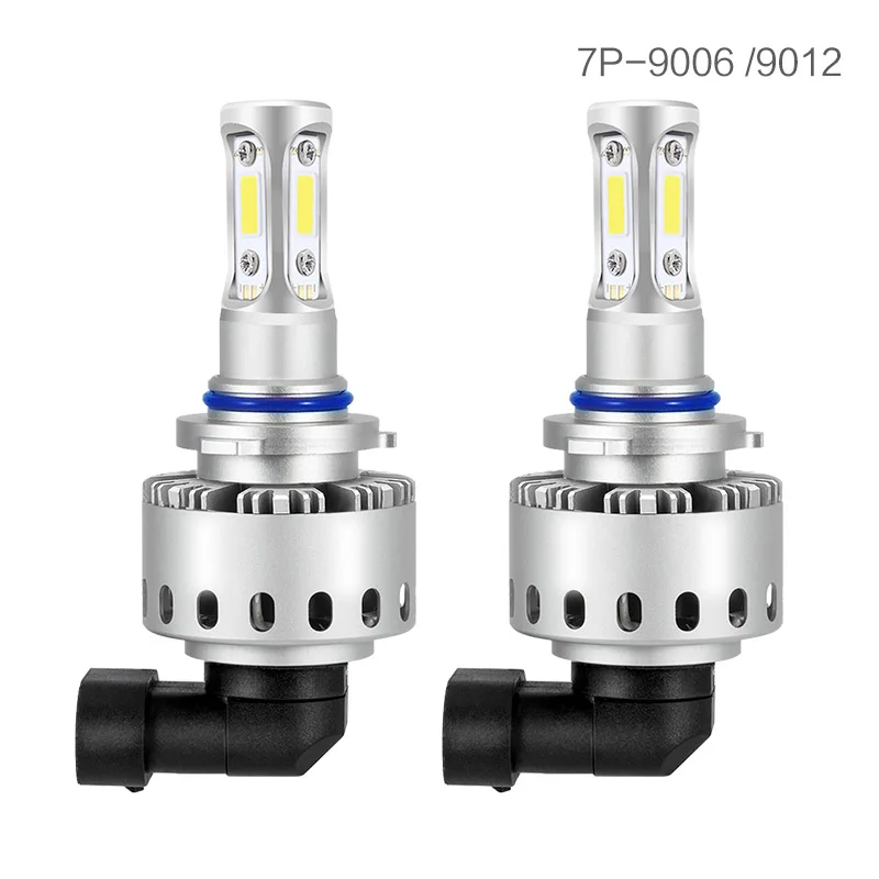 

PAMPSEE 7P H4 H7 H11 1Pair LED Car Headlight COB Chips H1 9005 9006 45W Car Styling Auto Led Bulb 12-24V DC 6000LM IP65 6500K