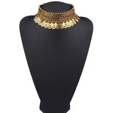 Винтажное ожерелье с монетами, в стиле бохо для женщин, Африканское массивное тибетское ожерелье s& Кулоны, богемное Макси ювелирное изделие для женщин