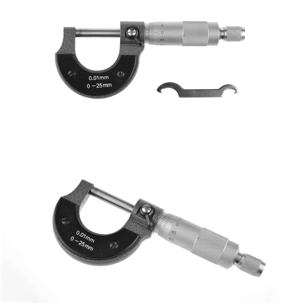 Горячий B 0-25 мм 0,01 мм Манометр наружный метрический микрометрический инструмент с металлом для механического суппорта инструмент