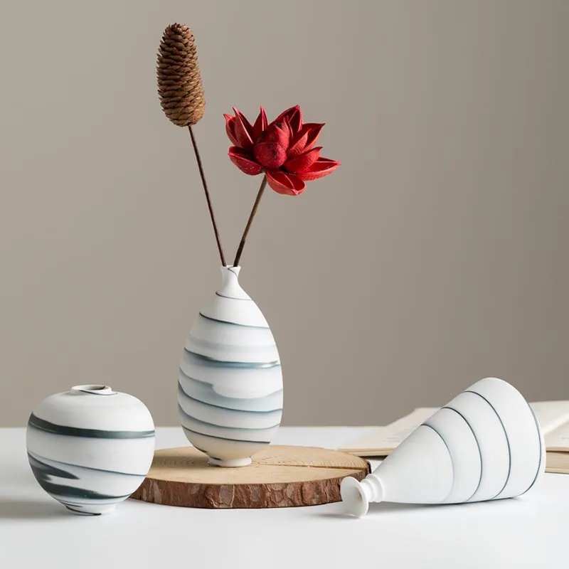 Современная белая керамическая ваза в скандинавском стиле, сухие цветочные вазы для растений, креативный домашний Свадебный декор для гостиной, телевизора, шкафа, художественные небольшие украшения