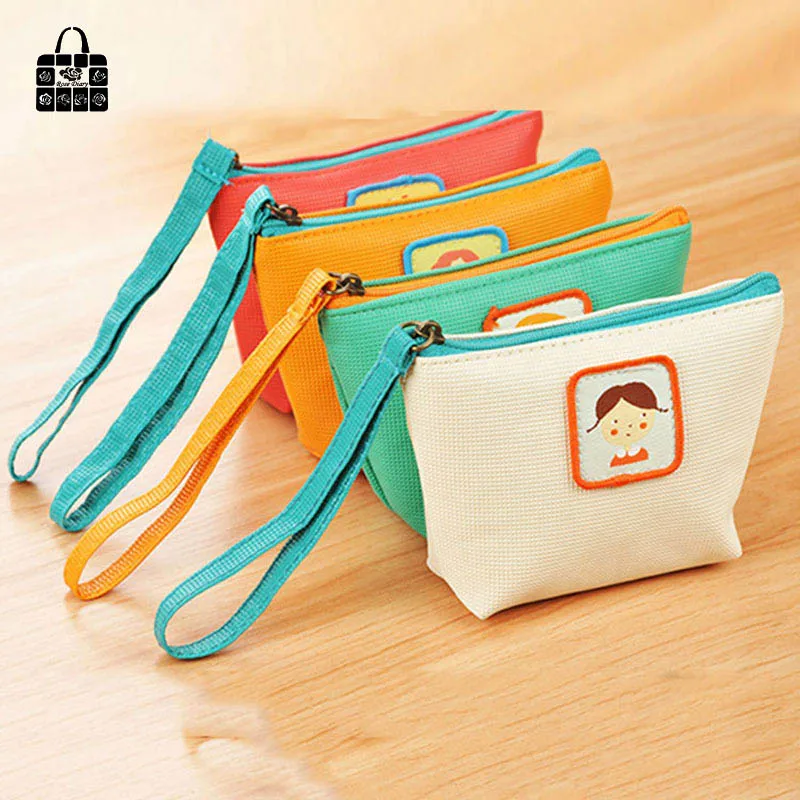 

RoseDiary PU leather small pure fresh girl zipper Coin Purse Wallet Kawaii Bag Coin Pouch Children Purse Holder Women Wallet