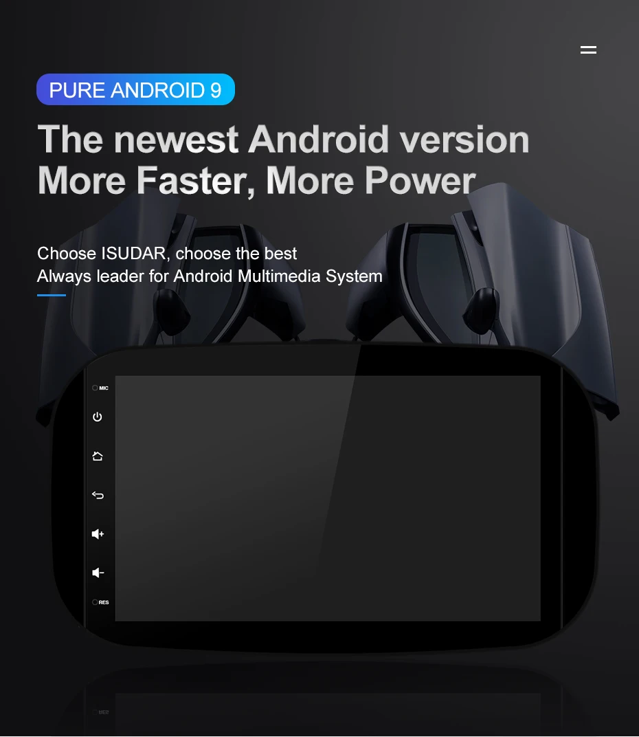 Sale Isudar 1 Din Auto Radio Android 9 For Mercedes/Benz/SMART 2016 CANBUS Car Multimedia Player Octa Core RAM 4G ROM 64G DVR GPS DSP 3