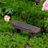 3 piezas lindo taburete silla de madera Jardín de hadas miniaturas decoración pareja Banco acción figura DIY Micro Gnome terrario regalo ► Foto 3/6