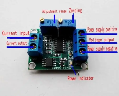 Current to Voltage 4-20mA to 0-5V Isolation Transmitter Signal Converter Module 