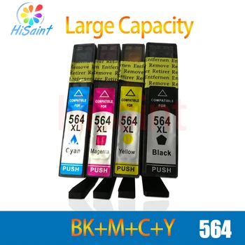 

hisaint 4PK For HP564 XL For hp 564 Ink Cartridge With Chip Compatible for HP c5380 c6375 c6380 b8550 D5460 3070A Printer