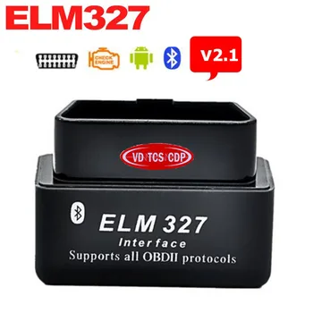 

10PCS/Lot Super Mini Bluetooth ELM327 Bluetooth OBD2 Car Detector V2.1 Software ELM 327 White/Blue/Black Auto Diagnostic Tool