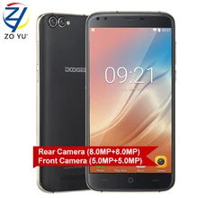 Doogee X30 смартфон 3 г Android 7.0 мобильный телефон quad Камера 2×8.0 Мп + 2X5.0 Мп 5.5 HD 4 ядра MTK6580A 2 г + 16 г 3360 мАч сотовый телефон