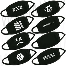 Kpop TWICE BLACKPINK EXO GOT7 NCTU Seventeen Monsta X Lil Пип ривердейл маска респиратор против пыли маски для лица, рта