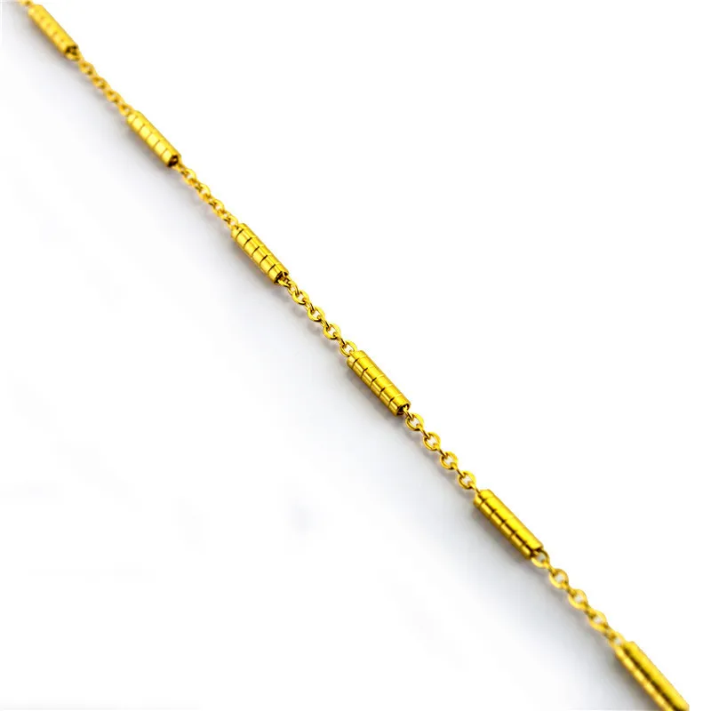 2.0mm 45cm Men's Necklace Chain Titanium Steel Bamboo Gold Filled For Women Pendant Jewelry | Украшения и аксессуары