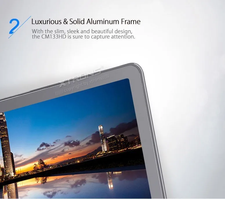 Excellent NEW!13.3" 1080P Video HD Digital TFT Car MPV Roof Flip Down Slim Monitor Overhead Player Wide Screen Ultra-thin with HDMI Input 4