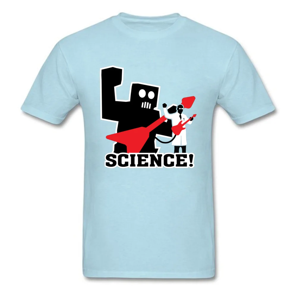 2018 Hot Sale Rock Robot Science 14361 Tshirts Father Day Round Collar 100% Cotton Tops Shirt for Male T Shirts Personalized Rock Robot Science 14361 light