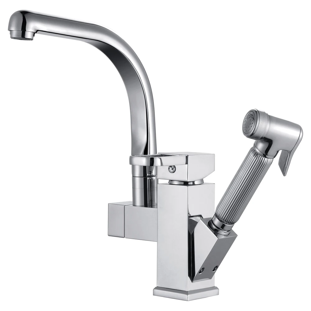 Luxury Pull Out Spray Kitchen Faucet Removable Mixer 2 Function