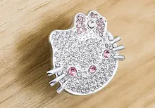 Dresser Knobs for Girls White Pink Sparkly Crystal Drawer Knobs Bathroom Cabinet Knobs Children Door Knobs Pulls Decorative