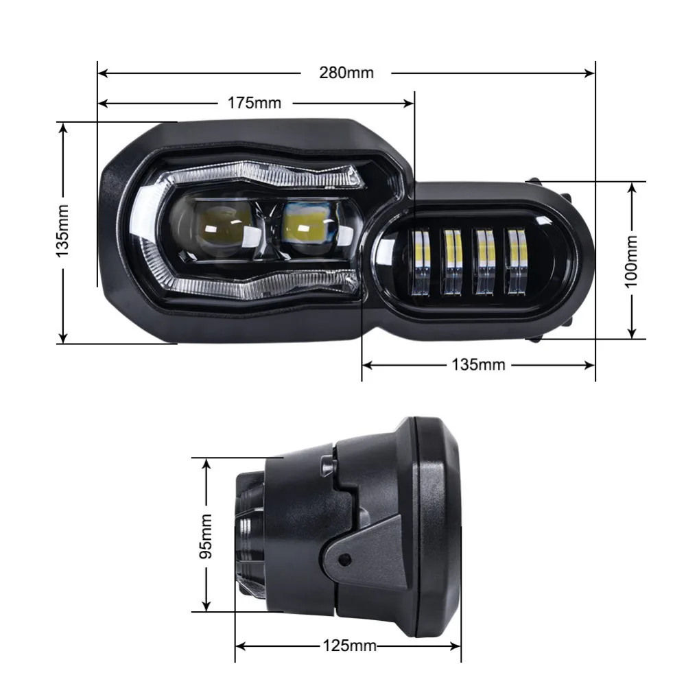 

Front Motorcycle Headlight Headlamp For BMW F800 GS F800GS 2006-2017 F700GS 2011-2017 F650GS 2008-2017 dual cylinder F800R 2006