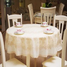 180×180 cm Druck spitze tischdecke PVC runde tischdecke Rural stil verdickung runde tischdecke wasserdicht und öl tischdecke