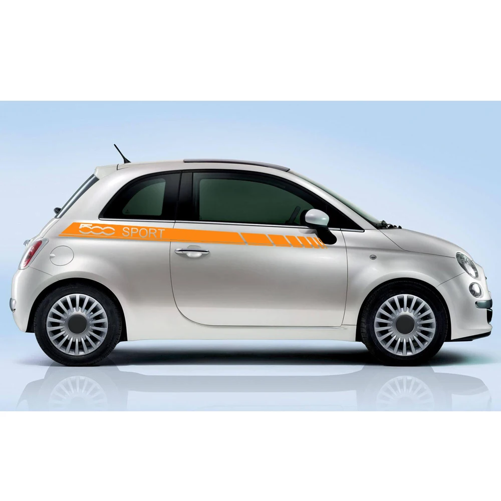 Наклейка на кузов автомобиля для Fiat 500, наклейка на спортивную машину s и Переводные картинки, декоративная защитная наклейка, авто-Стайлинг, автомобильные аксессуары, 2 шт