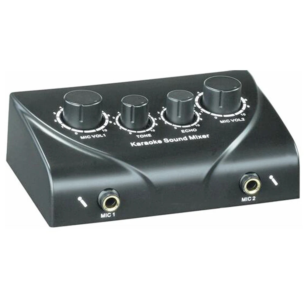 Karaoke Sound Mixer Dual Mic Inputs Microphone Amplifier Microphone Mixer karaoke Echo
