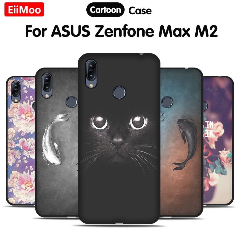

EiiMoo Phone Case For Coque Asus ZenFone Max (Pro) M2 ZB631KL Case Cover PU Silicone For Funda ASUS ZenFone Max M2 ZB633KL Cover