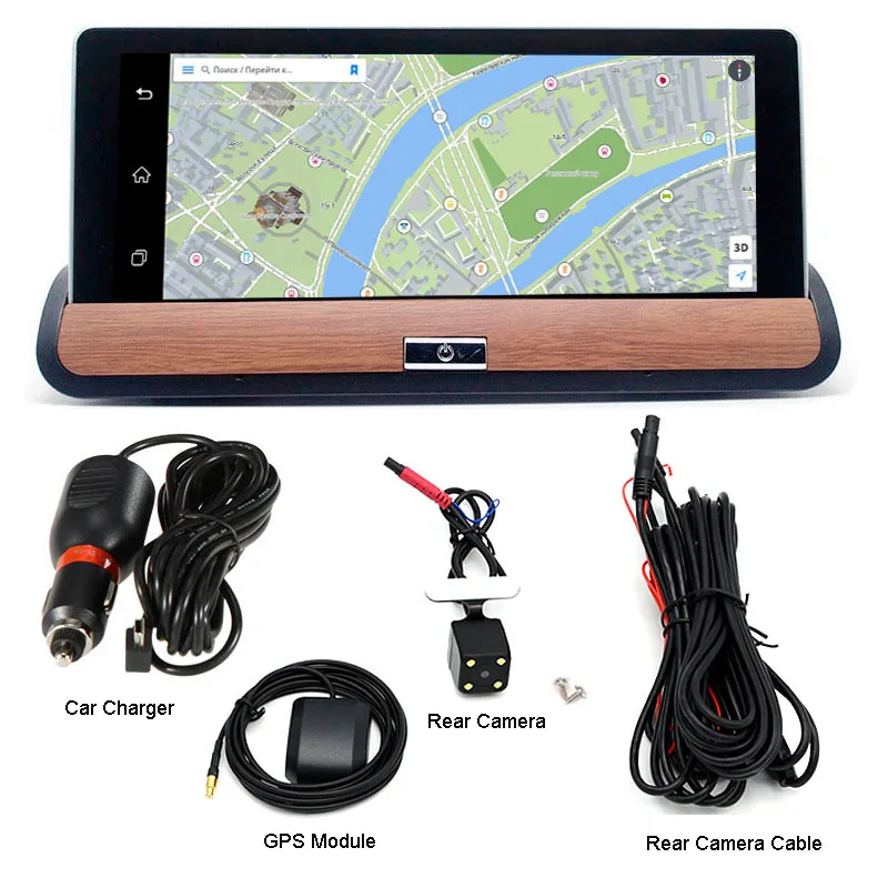 Автомобильный видеорегистратор Cemicen 7 дюймов IPS 3G Wi Fi Android 5 0 GPS навигация Bluetooth