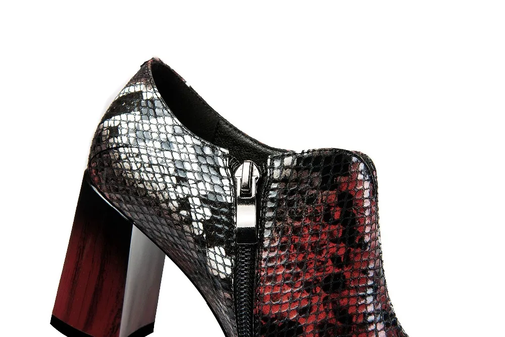 2019 European superstar luxury mixed colors snakeskin grain sheep leather zipper oxford pointede toe block high heels pumps L7f4 2019 European superstar luxury mixed colors snakeskin grain sheep leather zipper oxford pointede toe block high heels pumps L7f4