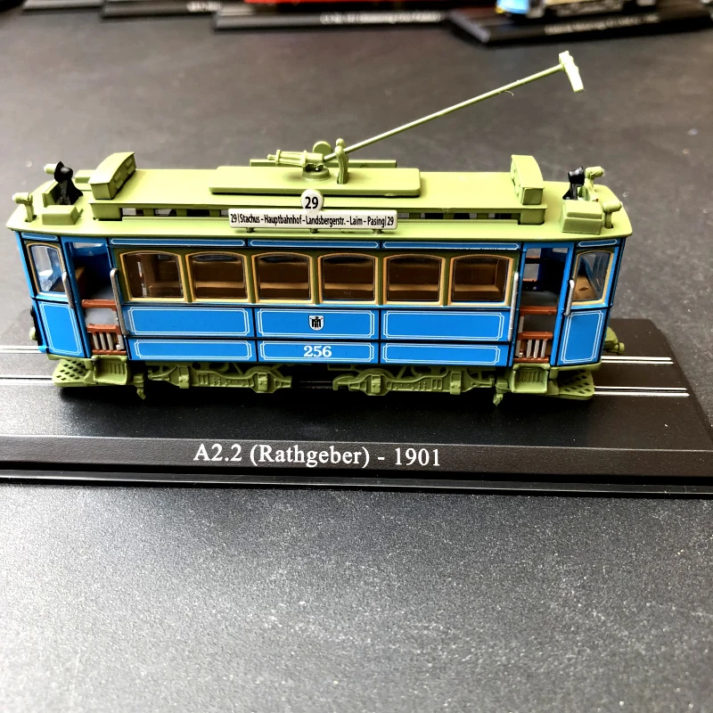 

1/87 Simulation Vintage Retro A2.2 (Rathgeber)-1901 Tram Static Model Plastic Die-casting Collection Toy Car