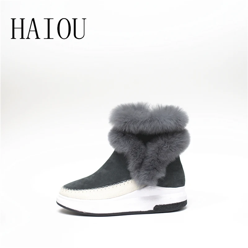 wedge snow boots with fur