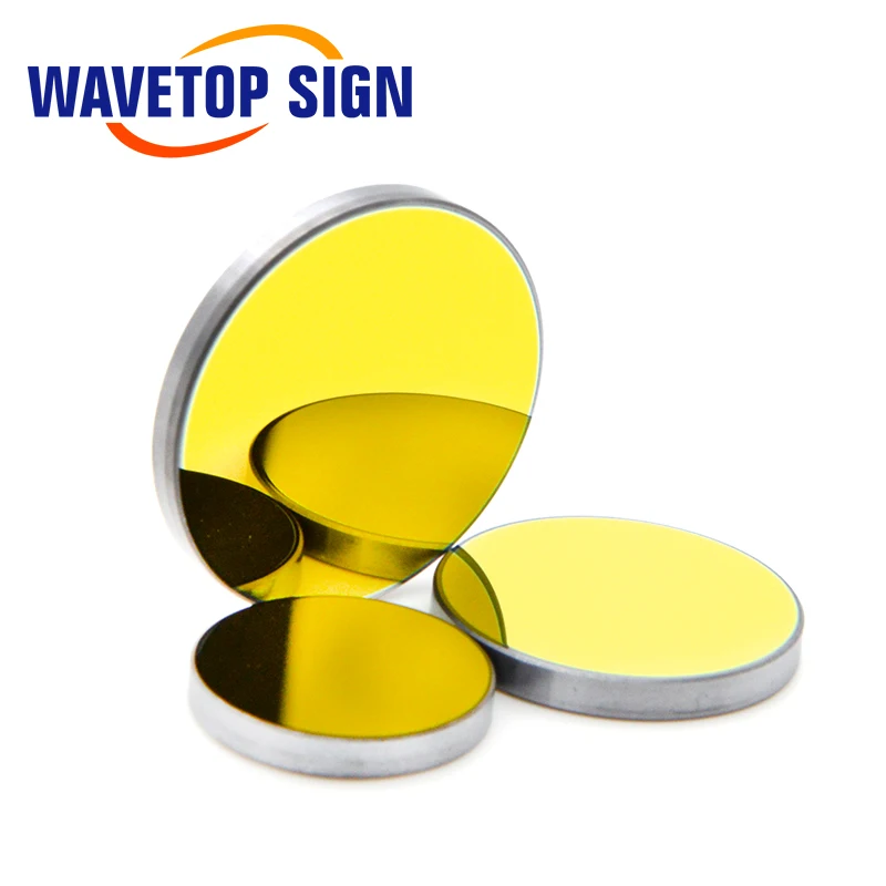 WaveTopSign Co2 Laser Si reflective Mirror for Laser Engraver Gold-Plated Silicon Reflector Lenses Dia.19 20 25 30 38.1 mm