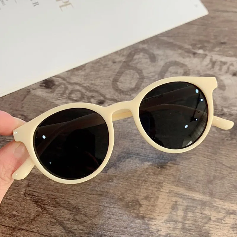 iboode Retro Round Kids Sunglasses Boys Girls UV400 Child Sun Glasses Vintage Simple Children Shades Goggles Oculos De Sol