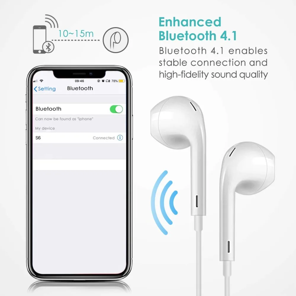 S6 спортивные шейные беспроводные наушники музыкальные гарнитура Bluetooth с