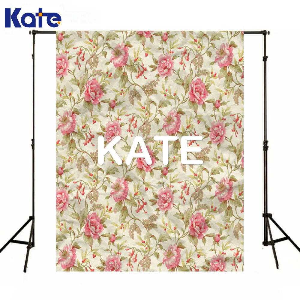 

Baby Children Backdrop Light Yellow Solid Wall Photography Children Pink Flower Digital Studio Background