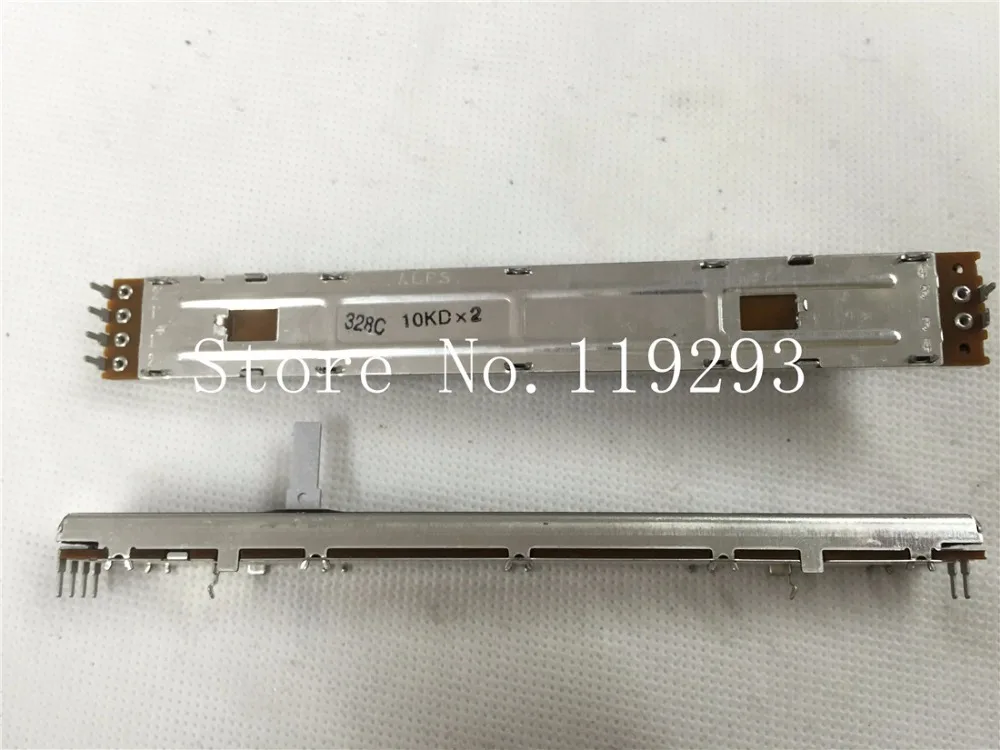 Двойной потенциометр [BELLA] Японские ALPS Slide fader 12 8 см D10K Soundcraft миксер стерео -- 10