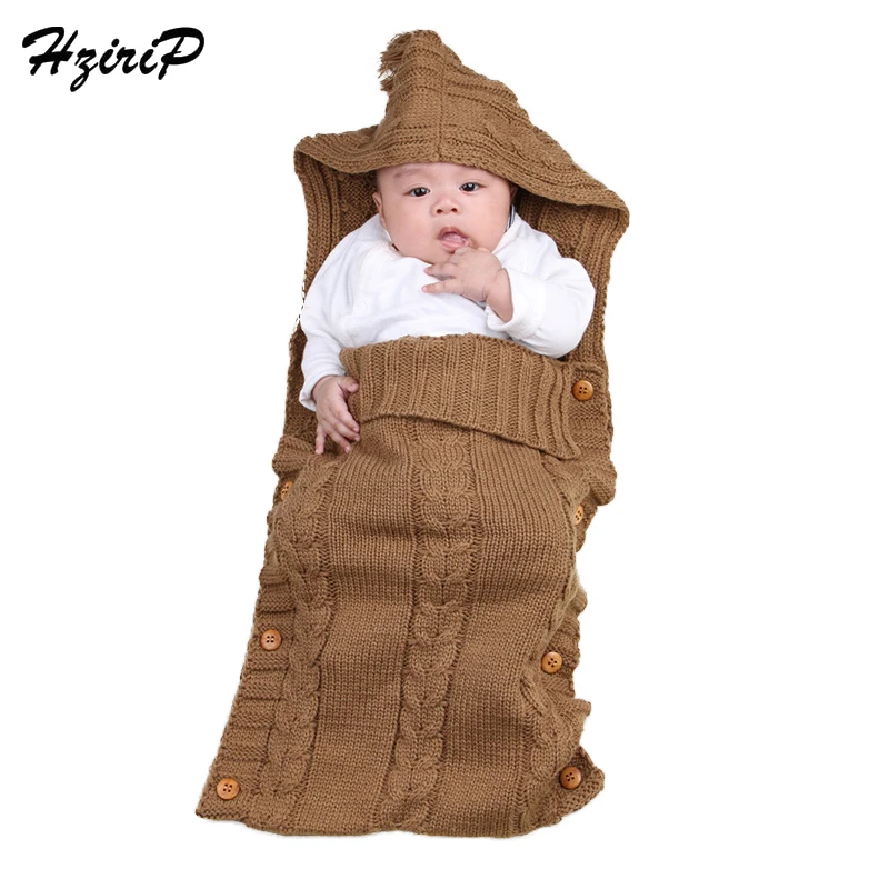 Hzirip новорожденных Обёрточная бумага для пеленания Одеяло 0-12 месяцев Дети малышей сплошной Одеяло младенца спальный мешок сна Sack