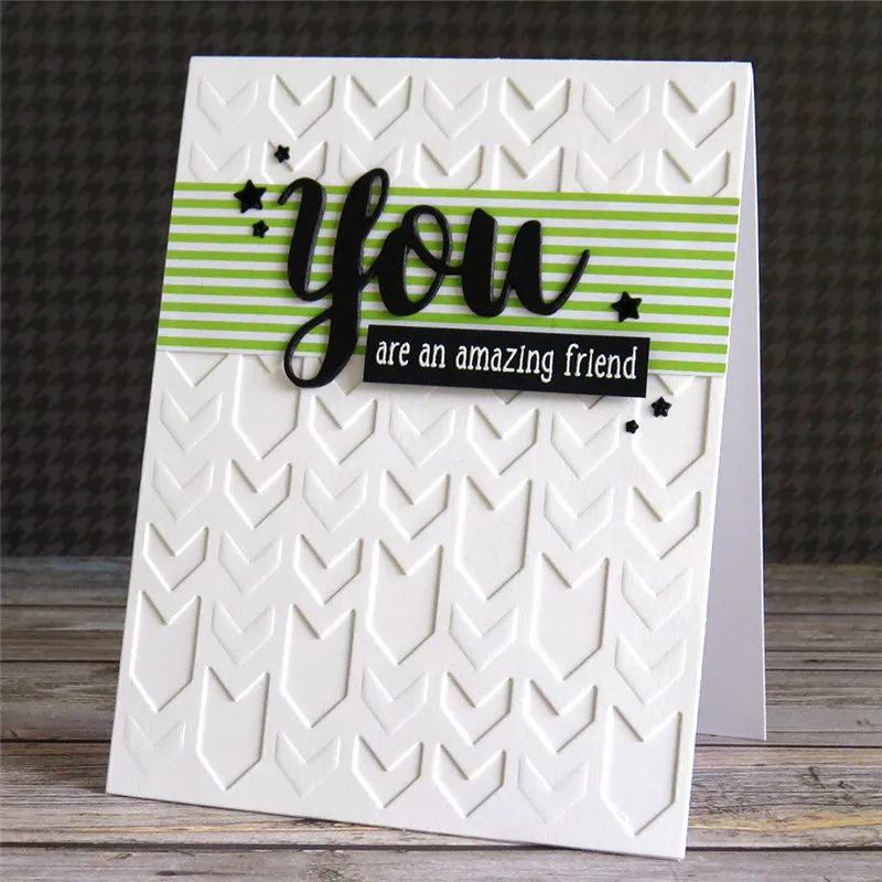

GJCrafts 1PC DIY Arrow Background Metal Cutting Dies Craft Dies Embossing Stencil Decoration Scrapbooking New 2018