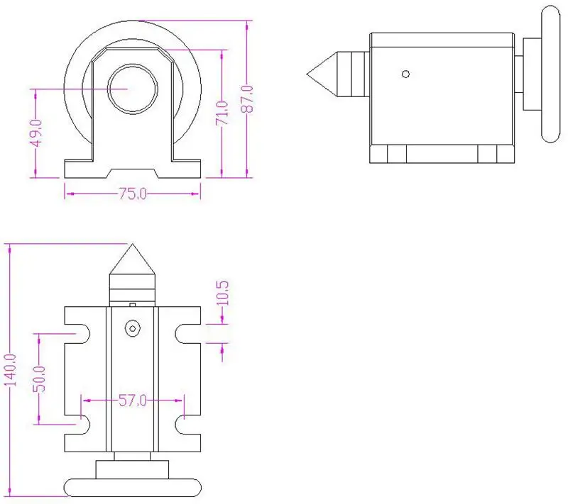 CNC задняя стока для роторной оси 4 оси делительная головка CNC маршрутизатор аксессуары