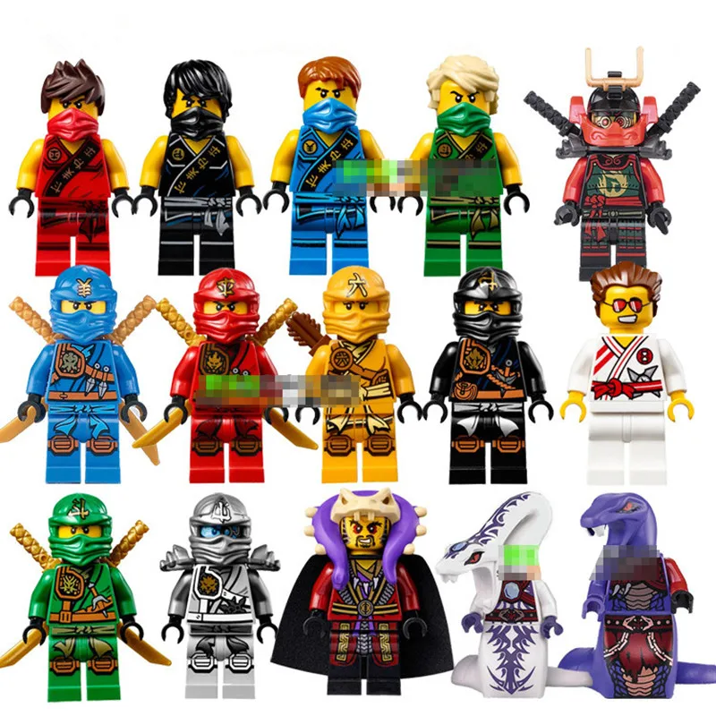 

Legoingod NinjagoING Figure Building Blocks Bricks Toys for Children KAI JAY COLE ZANE Lloyd WU NYA GARMADON Ninja Toys