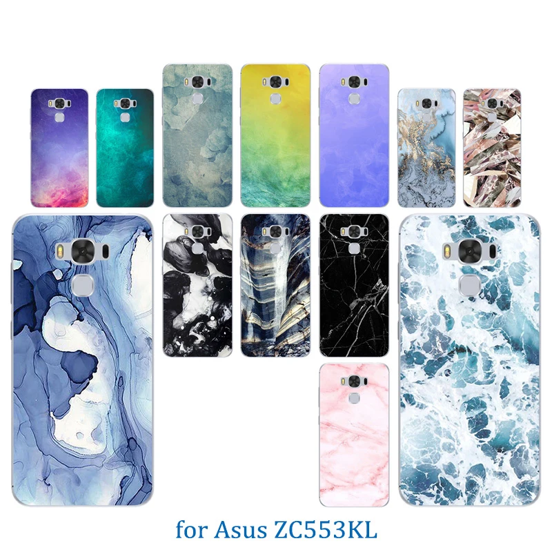 Soft Silicone for Asus Zenfone 3 MAX ZC553KL 5.5 inch Phone Case Black Cover Color Pattern full Protective Capa |