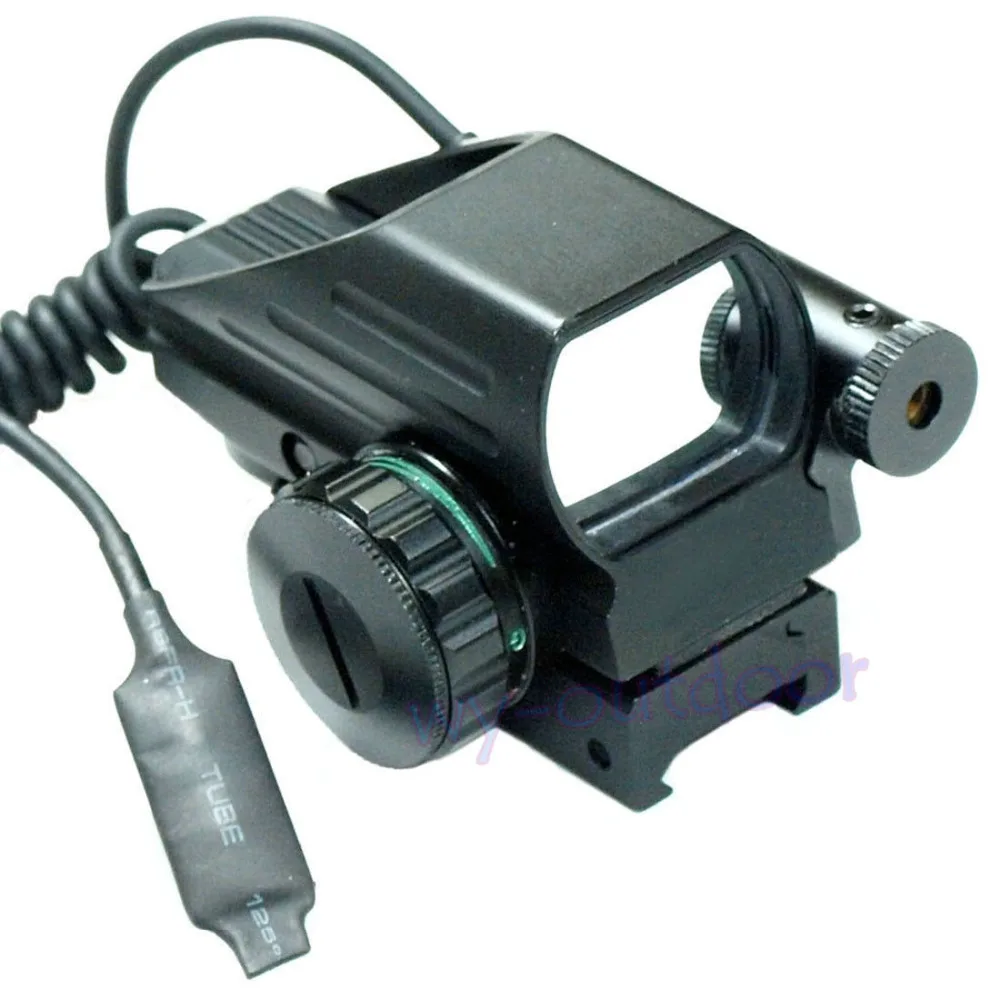 

Tactical Holographic Red / Green Dot Reflex Scope with Red Dot laser sight combo 4 Reticles Free Shipping