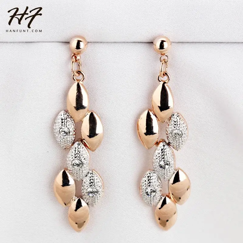 Высокое качество, женские стильные серьги-гвоздики цвета розового золота, ювелирные изделия с австрийским кристаллом, E334