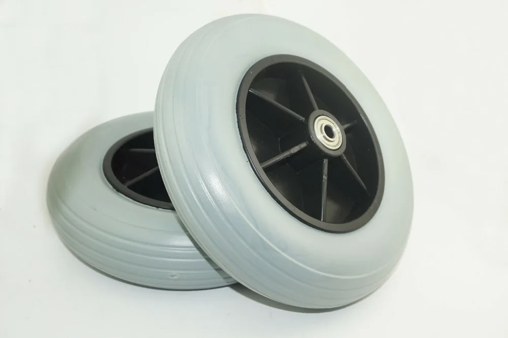 1Pair 200x50 (8" x 2") Non-Marking Solid Rubber Wheelchair Castor Wheels Replace | Инструменты