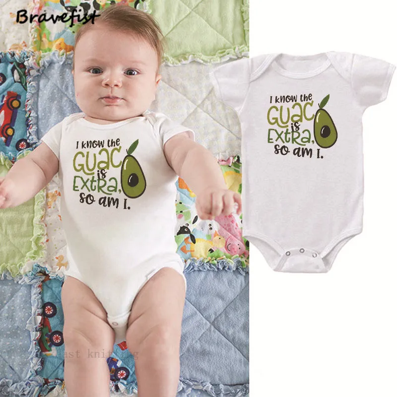 

Newborn Onesie Summer Baby Boys Clothes Girls Clothing Cotton Short Sleeve Avocado Kids Bodysuits 0-24Months O Neck Outfits