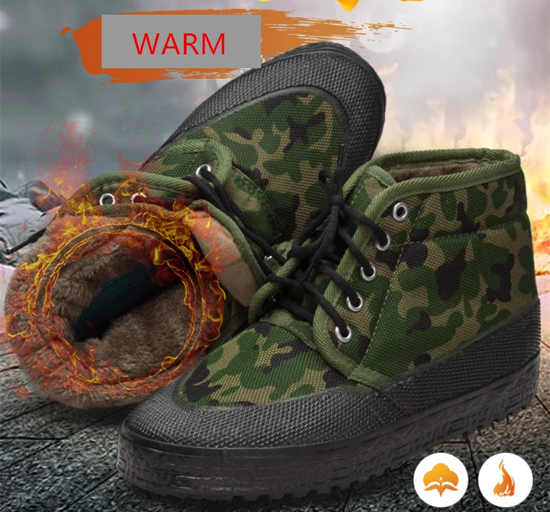 Мужские зимние ботинки камуфляжные парусиновые военные ботинки армейские ботинки уличные теплые противоскользящие армейские ботинки в стиле джунглей Size36-46