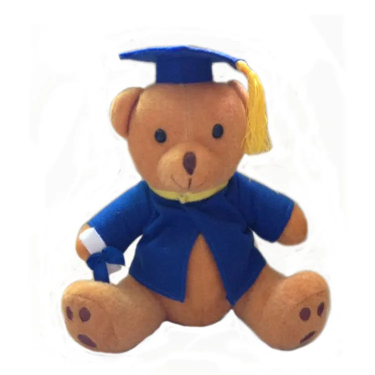 5 шт./лот, 17 см и длиной 22 см плюшевая к окончанию учебного заведения, медведь, мягкая игрушка на выпускном плюшевый мишка, выпускной, подарок - Цвет: 17cm b bear blu gown