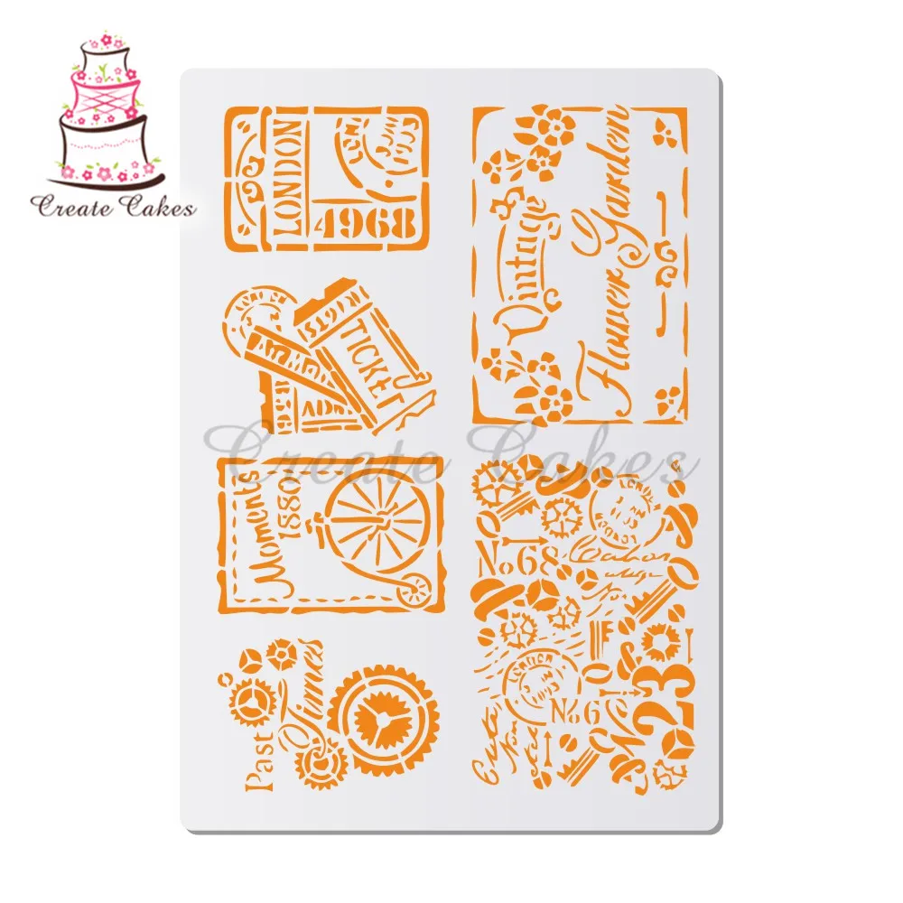 

Gear Design Stencils For Walls Painting Scrapbooking Stamp Album Decorative Embossing DIY Craft Paper Card Flower Template